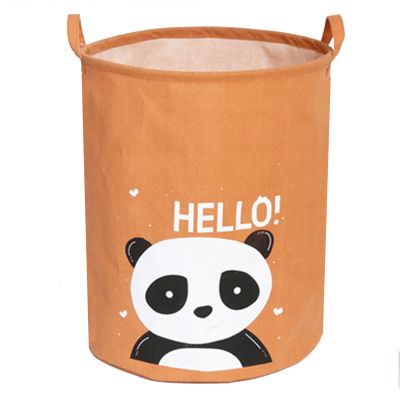 Cos Pliabil Pentru Jucarii, Rufe, Bumbac Canvas, Impermeabil, SIPO, 35x42 cm, Bumbac, 43l, Panda EKDBTC05