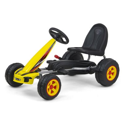 Kart cu pedale robust si distractiv, +3 ani, Viper Yellow EKDmm3130