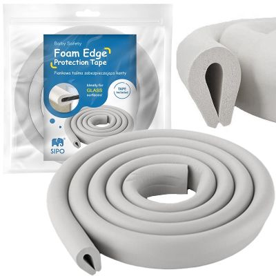 Rola protectie din spuma groasa pentru suprafetele de sticla ale mobilierului, pentru copii, SIPO Baby Safety, 2 metri, Gri EKDSBS-T23U