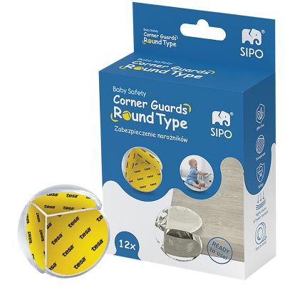 Set 12 Coltare din Silicon pentru Protectie Ridicata la Colturile Mobilei, pentru Siguranta Copii, din Silicon, Runda, SIPO Baby Safety EKDSBS-EC51