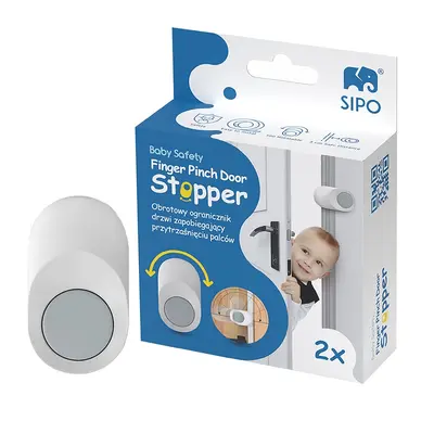 Set 2 buc Opritor de usa rotativ, pentru copii, SIPO Baby Safety EKDSBS-D10