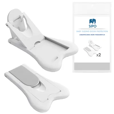 Set 2 buc Sistem de siguranta pentru usile glisante, pentru copii, SIPO Baby Safety EKDSBS-D11