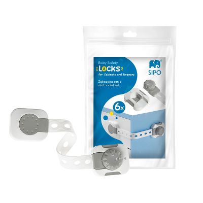Sistem siguranta copii SIPO, blocator sertare, usa cuptor, frigider, congelator, dulap, previne deschiderea accidentala, adeziv puternic 3M, fara urme EKDSBS-214