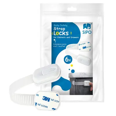 Sistem siguranta copii SIPO, blocator sertare, usa cuptor, frigider, congelator, dulap, previne deschiderea accidentala, adeziv puternic 3M, fara urme EKDSBS-217