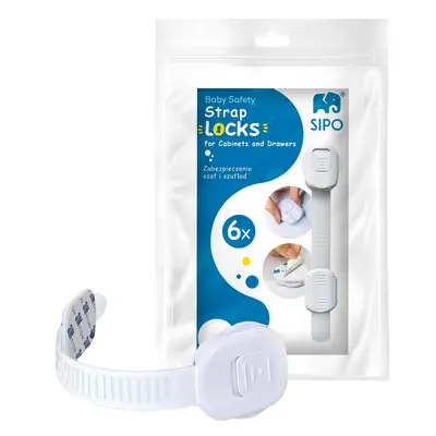 Sistem siguranta copii SIPO, blocator sertare, usa cuptor, frigider, congelator, dulap, previne deschiderea accidentala, lungime ajustabila, set 6 buc EKDSBS-218