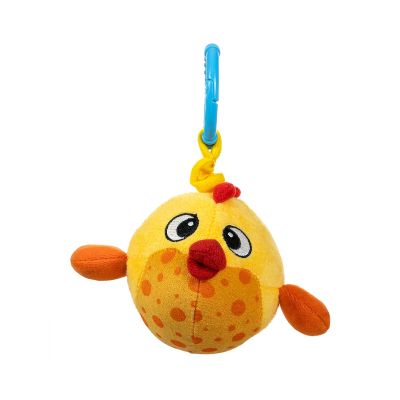 Jucarie din plus pentru agatat, fosnaie si vibreaza, Baby Fish Yellow EKD128017