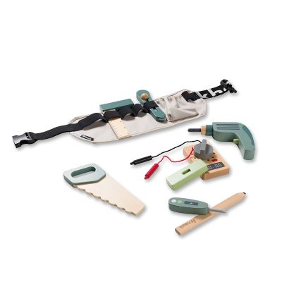 Set 9 unelte si curea, Invata sa lucrezi, Hauck, Learn to Work EKDhk13113