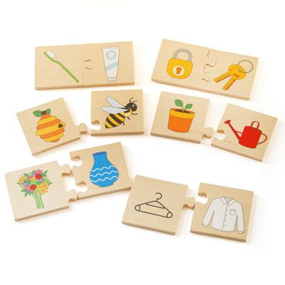 Puzzle din lemn - perechea potrivita