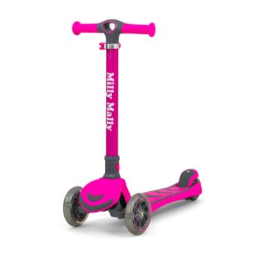 Trotineta pliabila cu roti luminoase, Milly Mally,  Boogie Pink EKDt25405