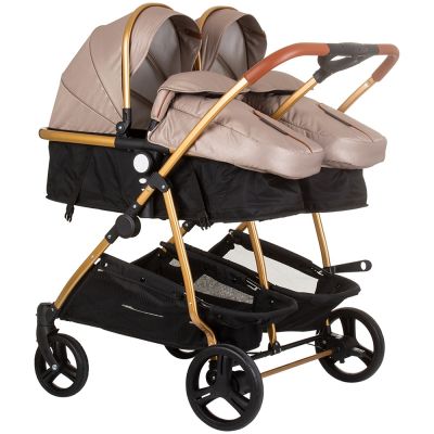 Carucior gemeni chipolino duo smart 2 in 1 golden beige hubkbds02403gb