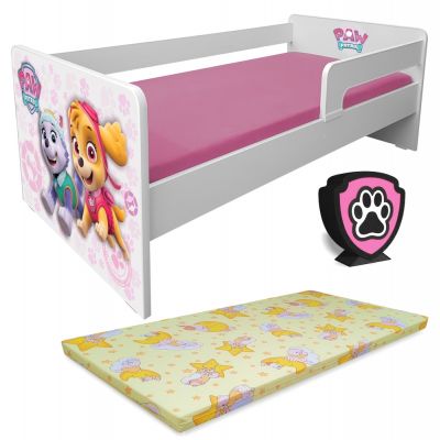 Pat Pentru Copii 2-12 Ani Paw Patrol Pink P1L+ Saltea Light + Lampa Cadou - Pc-p-lmk-paw-pink-p1l-80