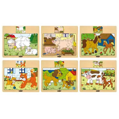 Puzzle din lemn - Diverse animale