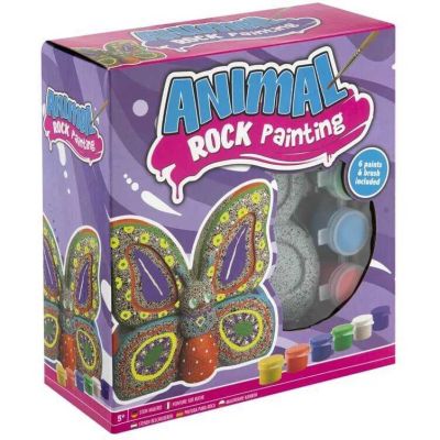 Set Creativ Pictura pe Pietre Animal 8 piese Grafix GR200065 BBJGR200065_Fluture