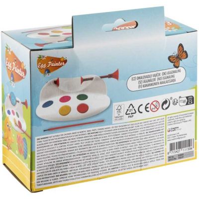 Set creativ pentru pictura pe oua Paste format din suport, acuarele si pensula Grafix GR810033 BBJGR810033_Initiala