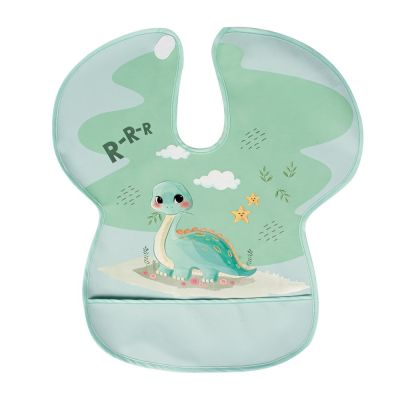 Baveta impermeabila cu protectii pentru umeri Baby Dinosaur BBK12-133