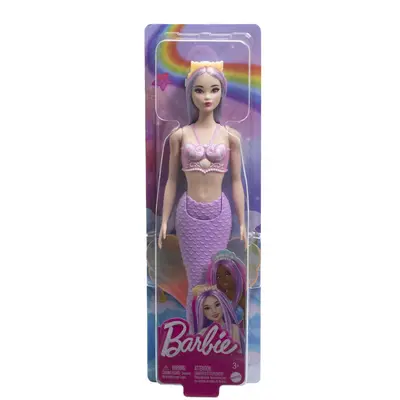 BARBIE DREAMTOPIA PAPUSA SIRENA CU PAR MOV SI COADA MOV VIVMTHRR02_HRR06