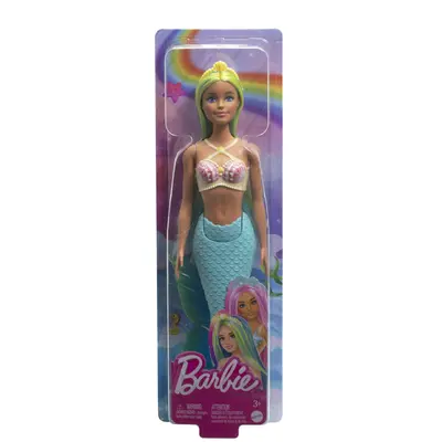 BARBIE DREAMTROPIA PAPUSA SIRENA CU COREST GALBEN SI COADA PORTOCALIE VIVMTHRR02_HRR03