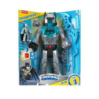 FISHER PRICE IMAGINEXT DC SUPER FRIENDS ROBOT BATMAN IN COSTUM GRI 30CM VIVMTHMK87_HMK88