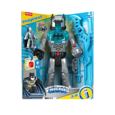 FISHER PRICE IMAGINEXT DC SUPER FRIENDS ROBOT BATMAN IN COSTUM GRI 30CM VIVMTHMK87_HMK88