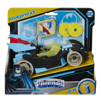 FISHER PRICE IMAGINEXT DC SUPER FRIENDS VEHICUL CU FIGURINA BATMAN CU COSTUM GRI VIVMTM5649_HFD48