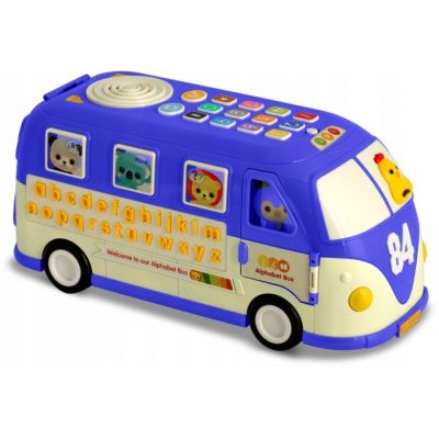 Jucarie educativa in forma de autobus cu sunete si cuburi ricokids rk-741 - albastru edeedi774101