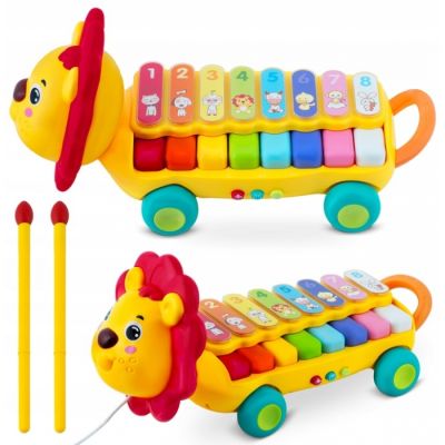 Jucarie interactiva in forma de leu cu pian ricokids rk-740 edeedi774000