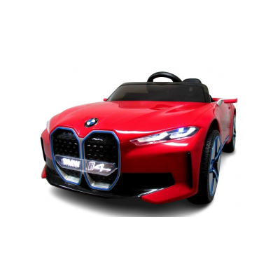 Masinuta electrica cu telecomanda, roti din spuma eva, scaun din piele ecologica, varsta 1-5 ani, bmw i4 - rosu edeedibmwi4rosu