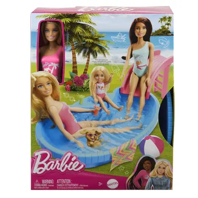 BARBIE SET PAPUSA BARBIE BLONDA SI PISCINA VIVMTHRJ74