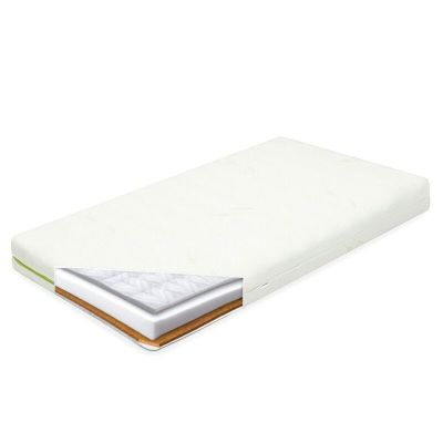 Saltea pentru patut, New Baby, Classy, 120x60x11 cm, Cu Aloe Vera, Compozitie Hrisca-Spuma-Cocos, Hipoalergenica si antibacteriana, Cu husa detasabila, Alb BYN53014