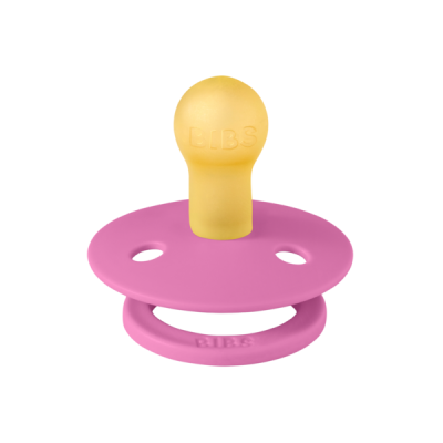Bibs - suzeta colour latex, tetina rotunda, 0 luni +-bubblegum bbb100321c