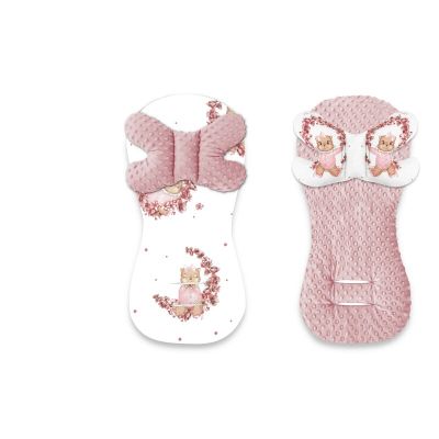 Protectie textila, MimiNu, Pentru carucior, scaun auto si scaun de bicicleta, Cu perna Butterfly, Materiale certificate Oeko Tex Standard 100, Design, Minky Betty BYN6426972025065