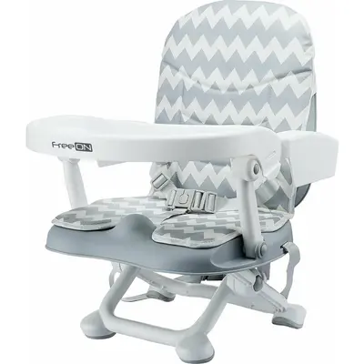 Scaun de masa, FreeON, Levi, Booster, Pliabil, Cu tavita detasabila, Reglabil in 4 pozitii pe inaltime, Cu centuri de siguranta in 3 puncte, 6 luni+, Zig-Zag BYN49577