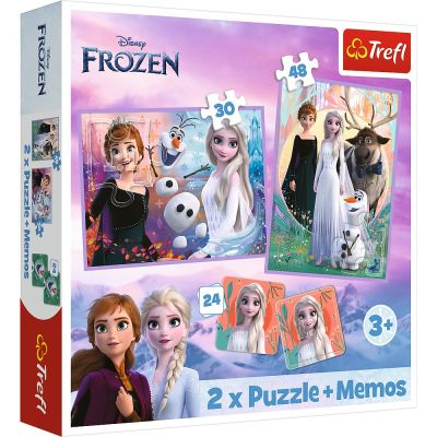 PUZZLE TREFL 2IN1 MEMO DISNEY FROZEN PRINTESELE SI TARAMUL LOR VIV93335