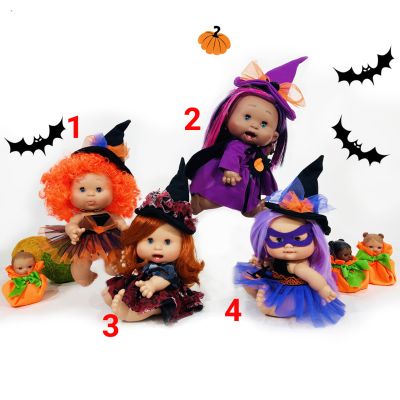 Papusa Nines D'Onil, Colectia Funtastic Halloween, cu miros de vanilie, 26 cm