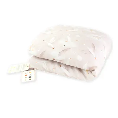 Pilota Pentru Copii Din Bumbac, Fata Dubla, Umplutura Hipoalergenica Babysoft, Gasca Bej, 140x100cm Pjb84564