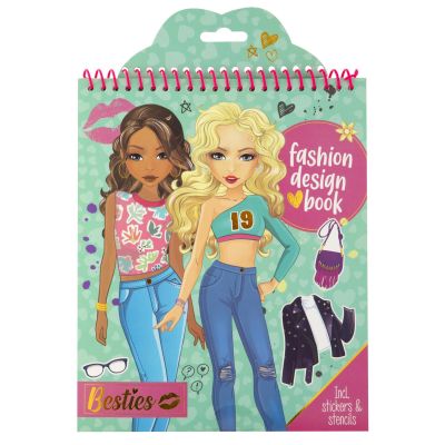 Carte cu abtibilduri - fashion design (verde)