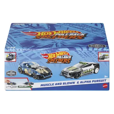 HOT WHEELS SET 2 MASINUTE METALICE PULL BACK MUSCLE AND BLOWN SI ALPHA PURSUIT 1:43 VIVMTHPR91_HPR97