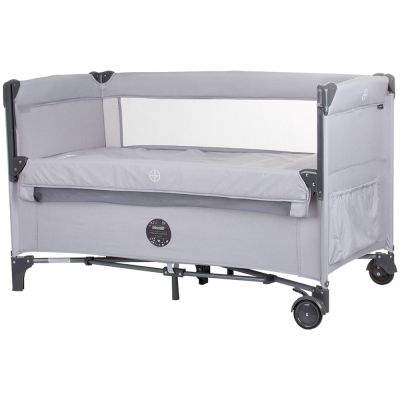 Patut pliabil chipolino relax ash grey linen cu laterala culisanta hubkosire241as