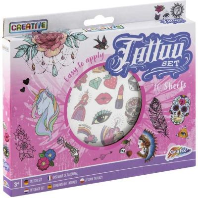 Set cu 10 coli tatuaje Grafix GR200021 BBJGR200021_Roz