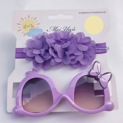 Set mov bentita si ochelari de soare - Little daisy MDJ0061-1