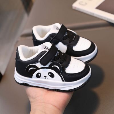 Adidasi alb cu negru - Love panda MBHY2406-2-c