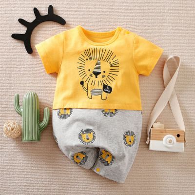 Salopeta galbena pentru bebelusi - Lion ADNew138