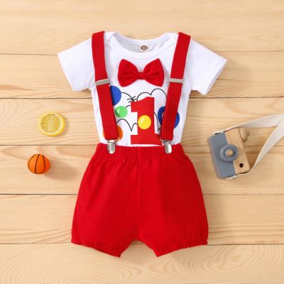 Costumas cu body pentru baietei - First red MDXBR65-de