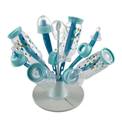 Uscator pliabil biberoane Floare Bleu ERFB911618