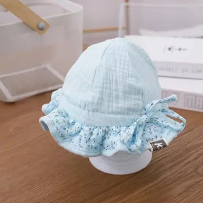 Palariuta bleu din finet pentru fetite MDHAT61-c4