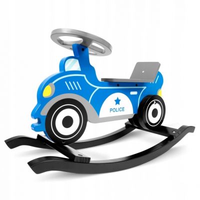 Balansoar masina de politie din lemn ricokids 785000 edeedi785000