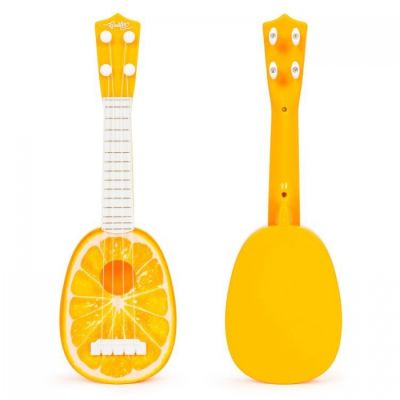 Chitara ukulele pentru copii cu 4 corzi ecotoys mj030 - portocala edeedimj030orange