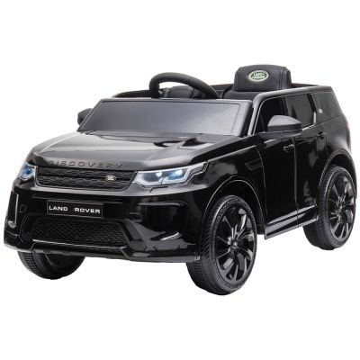 Masinuta electrica chipolino suv land rover discovery cu scaun din piele si roti eva black hubeljlrd222bk