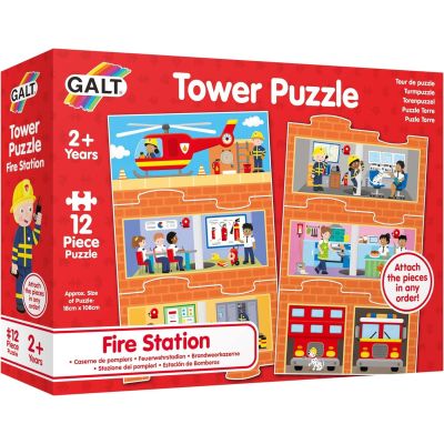 Puzzle vertical - statia de pompieri (12 piese)