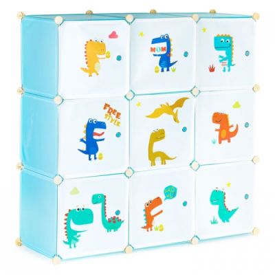 Raft modular cu 9 compartimente pentru camera copilului ecotoys 09a edeedipjjcbs0009-09a
